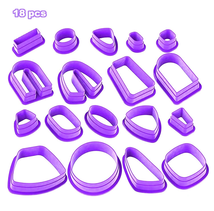 Moldes de Brincos de Argila Macia 18 em 1 Cortador de Argila DIY Moldes para Fazer Brincos de Argila, 18 em 1 (Roxo), 18 em 1 (Rosa), 18 em 1 (Amarelo), 18 em 1 (Azul)
