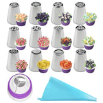 Conjunto de Bicos para Laminagem em Aço Inoxidável para Bolo DIY, Ferramentas de Cozinha, Conjuntos de 7PCS, 8PCS, 9PCS, 10PCS, 11PCS, 12PCS, 14PCS, 128PCS