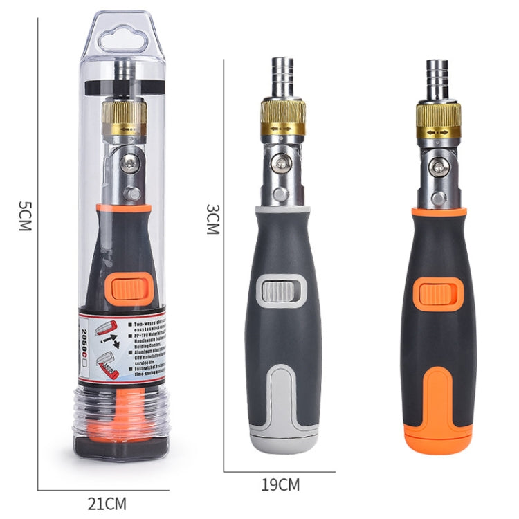 Conjunto de Chave de Fendas de Catraca Multiângulo com Bits Ocultos Portátil 10 em 1, 10 em 1 Laranja, 10 em 1 Cinzento