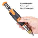 Conjunto de Chave de Fendas de Catraca Multiângulo com Bits Ocultos Portátil 10 em 1, 10 em 1 Laranja, 10 em 1 Cinzento