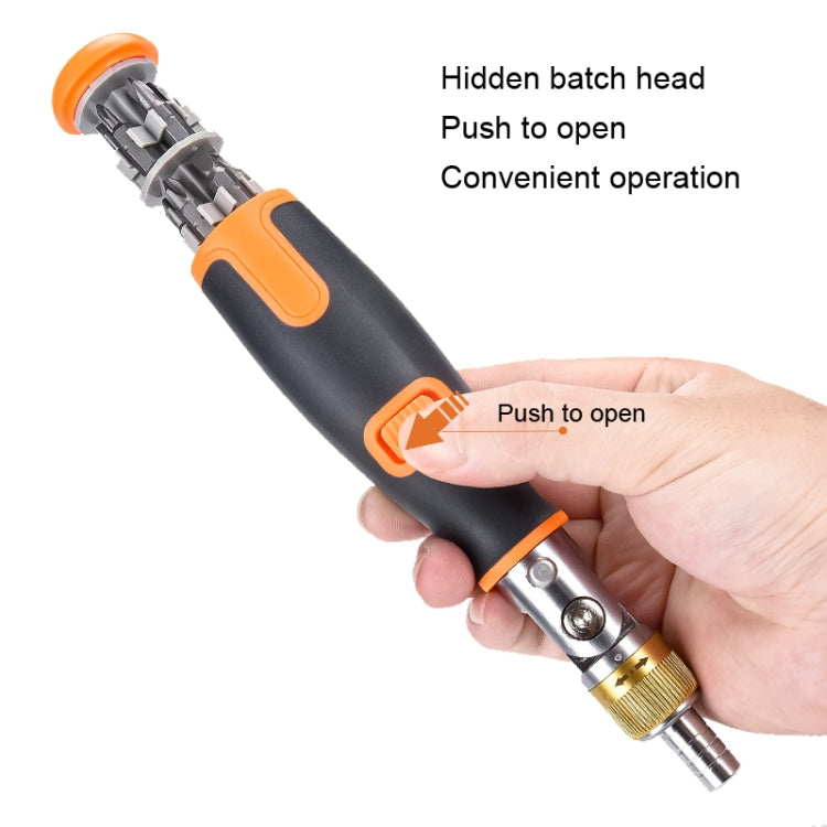 Conjunto de Chave de Fendas de Catraca Multiângulo com Bits Ocultos Portátil 10 em 1, 10 em 1 Laranja, 10 em 1 Cinzento