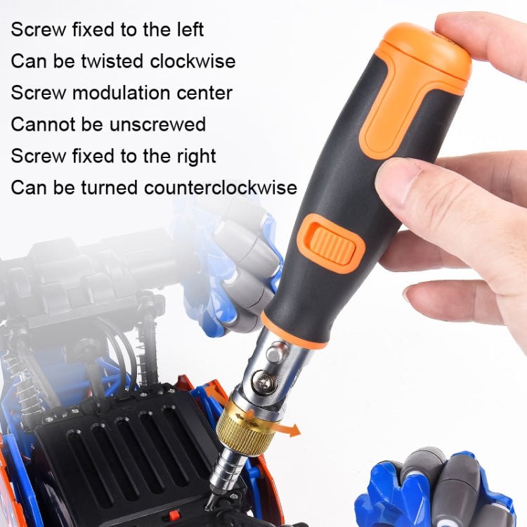 Conjunto de Chave de Fendas de Catraca Multiângulo com Bits Ocultos Portátil 10 em 1, 10 em 1 Laranja, 10 em 1 Cinzento