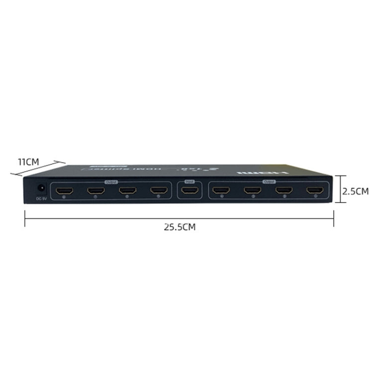 Divisor HDMI 8 Portas FJGEAR SM4K108 4K HD Áudio e Vídeo, Ficha EU, SM4K108