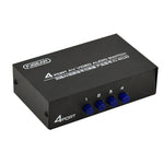 Comutador AV de Áudio e Vídeo FJGEAR FJ-401AV com Interface Lotus de 4 Vias, FJ-401AV