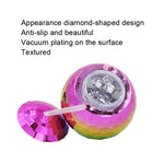 D001-2 Flash Electroplated Ball Cup Round Ball Straw Plastic Water Cup, Rainbow Color