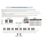 5 Peças de Autocolantes Coloridos para Teclado de Piano Infantil, Acessórios para Instrumentos Musicais, QT-005, QT-005-A, QT-0302