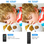 Câmara de vídeo digital 4K zoom 5600PX preta, com luz de preenchimento + lente grande angular, com capuz + microfone + lente grande angular, com kit de estabilizadores