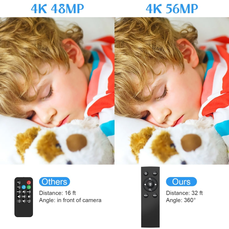 Câmara de vídeo digital 4K zoom 5600PX preta, com luz de preenchimento + lente grande angular, com capuz + microfone + lente grande angular, com kit de estabilizadores