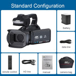 Câmara de vídeo digital portátil com ecrã tátil de 4 polegadas 64MP, 4K 16G, 4K 32G, 4K 64G