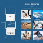 Roteador VR312 4G LTE 4G CPE FDD/TDD Cartão Roteador Móvel MOD Versão Malaia Ficha EU, VR312 Ficha EU Branco