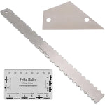 Régua de Medição para Braço de Guitarra Baixo em Aço Inoxidável GNR3, Estilo:, Dentes Duplos+Régua de Nivelamento+Régua de Altura das Cordas