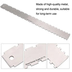 Régua de Medição para Braço de Guitarra Baixo em Aço Inoxidável GNR3, Estilo:, Dentes Duplos+Régua de Nivelamento+Régua de Altura das Cordas