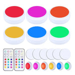 Luz Noturna RGB Dimerizável de 13 Cores para Armário, 3 Luzes 1 Comando, 6 Luzes 2 Comandos