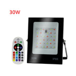 Projetor LED RGB Colorido com Controlo Remoto, 30W, 100W