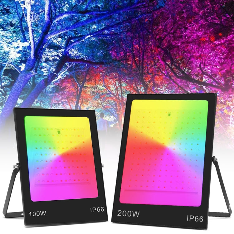 Projetor LED RGB Colorido com Controlo Remoto, 30W, 100W