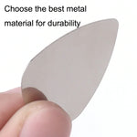 10 Peças de Palhetas de Metal em Aço Inoxidável para Guitarra Baixo, Palhetas de Aço para Guitarra Baixo