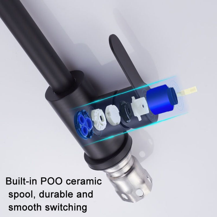 Torneira de Cozinha Extensível em Aço Inoxidável para Pia, Torneira Universal, Especificação:, CLH002 Preto, CLY002 Desenho de Fio, Electroplating