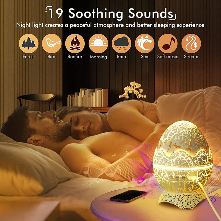 K850 Ovo de Dinossauro LED Controlo Remoto Bluetooth Luz de Projeção Estelar com Função de Altifalante