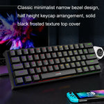 Teclado Mecânico com Iluminação e Plugue a Quente LEAVEN K620 61 Teclas, Comprimento do Cabo: 1.8m, Eixo Verde Preto, Eixo Verde Branco, Eixo Verde Azul, Eixo Verde Rosa, Eixo Preto Vermelho Branco, Eixo Verde Branco Preto, Eixo Verde Branco Preto