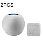 2 Peças Para Homepod Mini Coluna Inteligente Capa Anti-poeira Tecido Elástico Capa de Proteção de Áudio