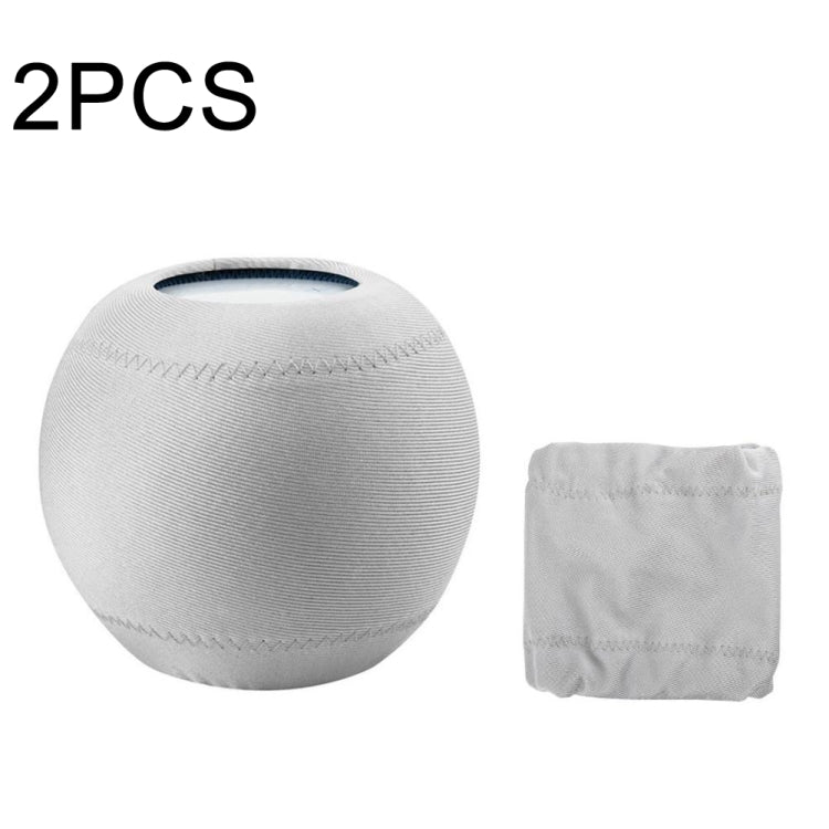 2 Peças Para Homepod Mini Coluna Inteligente Capa Anti-poeira Tecido Elástico Capa de Proteção de Áudio