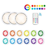 Luz Ambiente de 13 Cores com Comando para Armário, Luz de Hóquei Tátil, Conjunto 3 Luzes 1 Comando, Conjunto 6 Luzes 2 Comandos