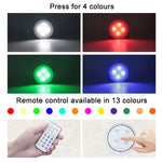 Luz Ambiente de 13 Cores com Comando para Armário, Luz de Hóquei Tátil, Conjunto 3 Luzes 1 Comando, Conjunto 6 Luzes 2 Comandos