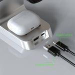 Carregador Sem Fios Magnético 6 em 1 com Função de Relógio H27 15W para iWatch/AirPods, H27