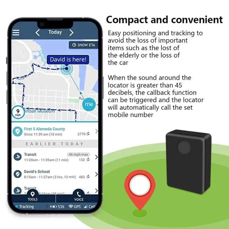 Localizador 2G com Chamada de Retorno, Alarme Sensor de Voz Antirroubo, N9 US