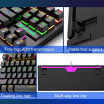 Teclado Mecânico com Iluminação Punk para Escritório e Portátil ZIYOULANG K2 87 Teclas, Comprimento do Cabo: 1.5m, K2 Preto, K2 Branco, K2 Rosa, K2 Azul