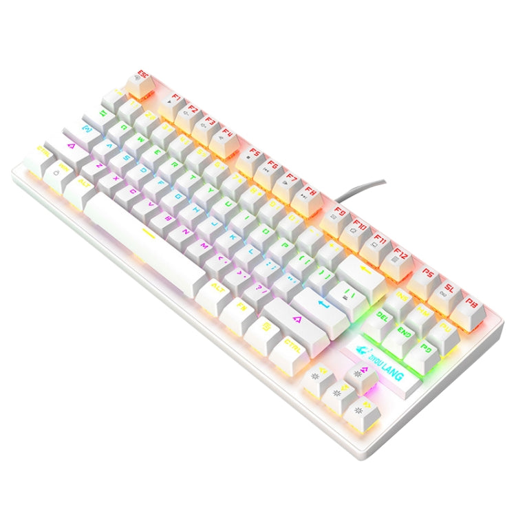 Teclado Mecânico com Iluminação Punk para Escritório e Portátil ZIYOULANG K2 87 Teclas, Comprimento do Cabo: 1.5m, K2 Preto, K2 Branco, K2 Rosa, K2 Azul