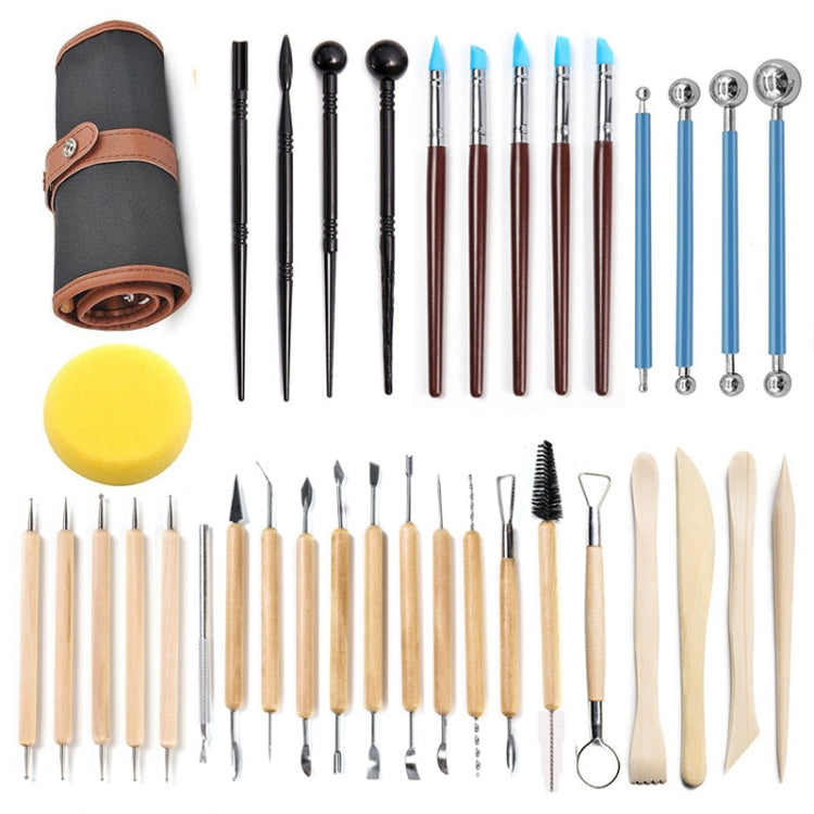 Conjunto de Ferramentas para Escultura em Argila para Cerâmica, 36 PCS/Conjunto