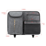 DE RAN FU Flip Fur Car Seat BackTissue Box Storage Hanging Bag With Hook, 1122 Blue, 1122 Brown, 1122 Black, 1122 Grey