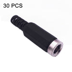 30 Peças de Cabeça Fêmea DC Soldada Montada, DC 2,1mm, DC 2,5mm