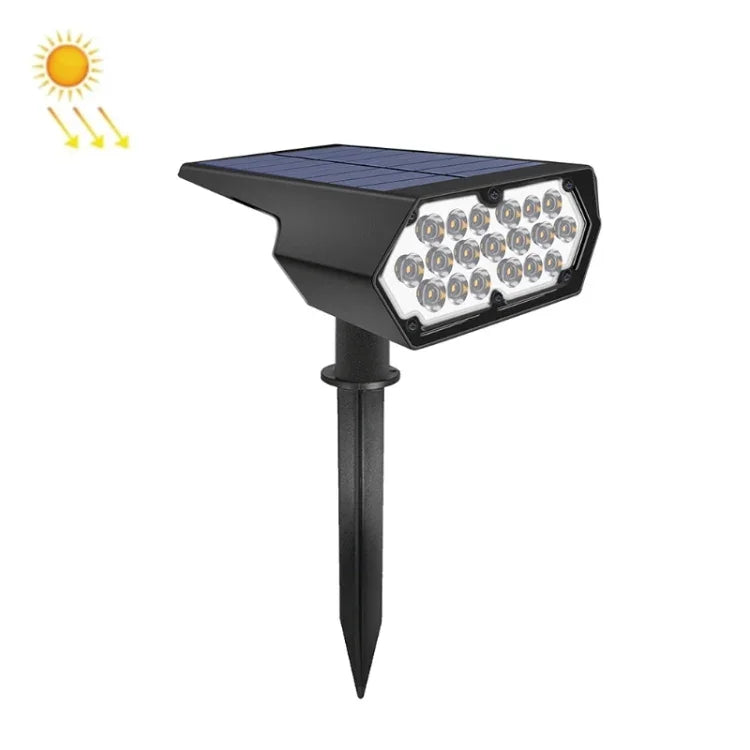Refletor de Relvado Solar Plug-in com 19 LEDs para Jardim Iluminação de Vila Luz de Parede