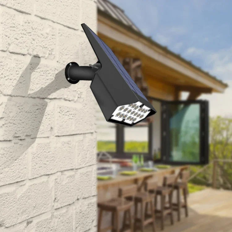 Refletor de Relvado Solar Plug-in com 19 LEDs para Jardim Iluminação de Vila Luz de Parede