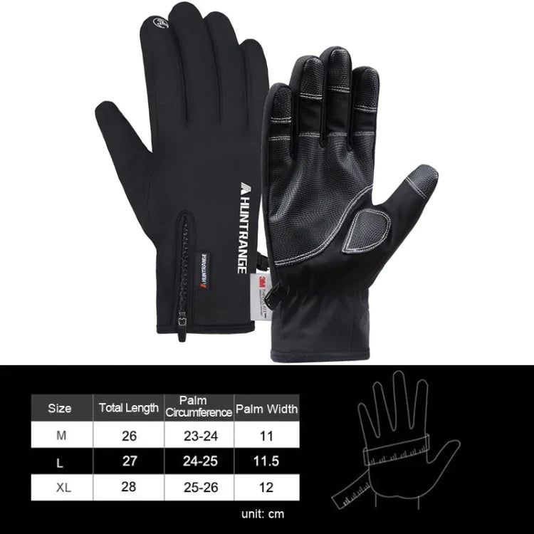 Luvas de Ciclismo HUNTRANGE A023 para Exterior, Impermeáveis, com Toque de Veludo e Ecrã Tátil, M, L, XL