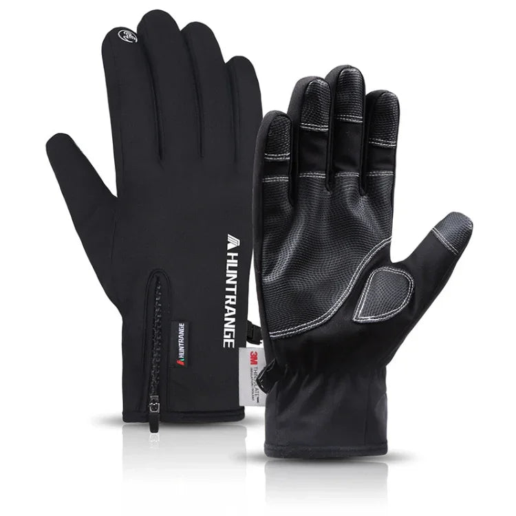 Luvas de Ciclismo HUNTRANGE A023 para Exterior, Impermeáveis, com Toque de Veludo e Ecrã Tátil, M, L, XL