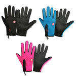 Luvas de Ciclismo Impermeáveis para Desporto ao Ar Livre no Inverno com Ecrã Tátil, M, L, XL, XXL