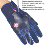 Luvas de Ciclismo Impermeáveis para Desporto ao Ar Livre no Inverno com Ecrã Tátil, M, L, XL, XXL