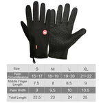 Luvas de Ciclismo Impermeáveis para Desporto ao Ar Livre no Inverno com Ecrã Tátil, M, L, XL, XXL
