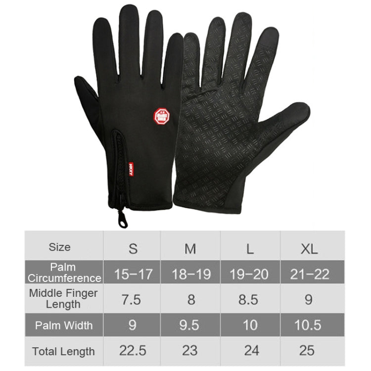Luvas de Ciclismo Impermeáveis para Desporto ao Ar Livre no Inverno com Ecrã Tátil, M, L, XL, XXL