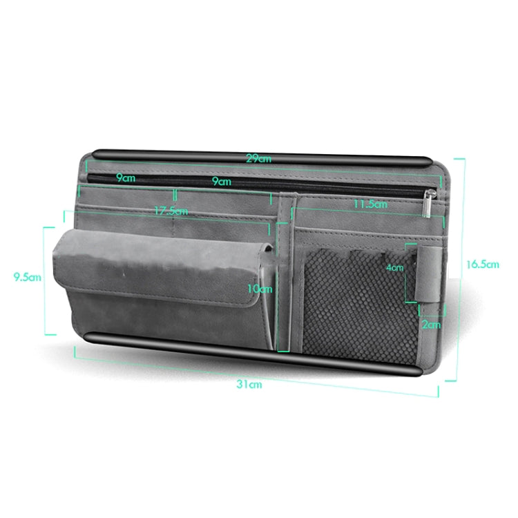 DE RAN FU Car Shade Glasses Box Storage Bag Car Flip Fur Glue Box Zipper Card Bag, 8018 Blue, 8018 Black, 8018 Brown, 8018 Grey