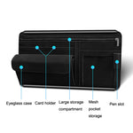 DE RAN FU Car Shade Glasses Box Storage Bag Car Flip Fur Glue Box Zipper Card Bag, 8018 Blue, 8018 Black, 8018 Brown, 8018 Grey