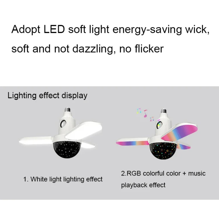 ZSCPH-001 Luz Atmosférica Musical Colorida RGB Bluetooth Multifuncional de 40W com Três Folhas, Tamanho:, L (Estrela), S (Estrela), L (Bola Mágica), S (Bola Mágica)