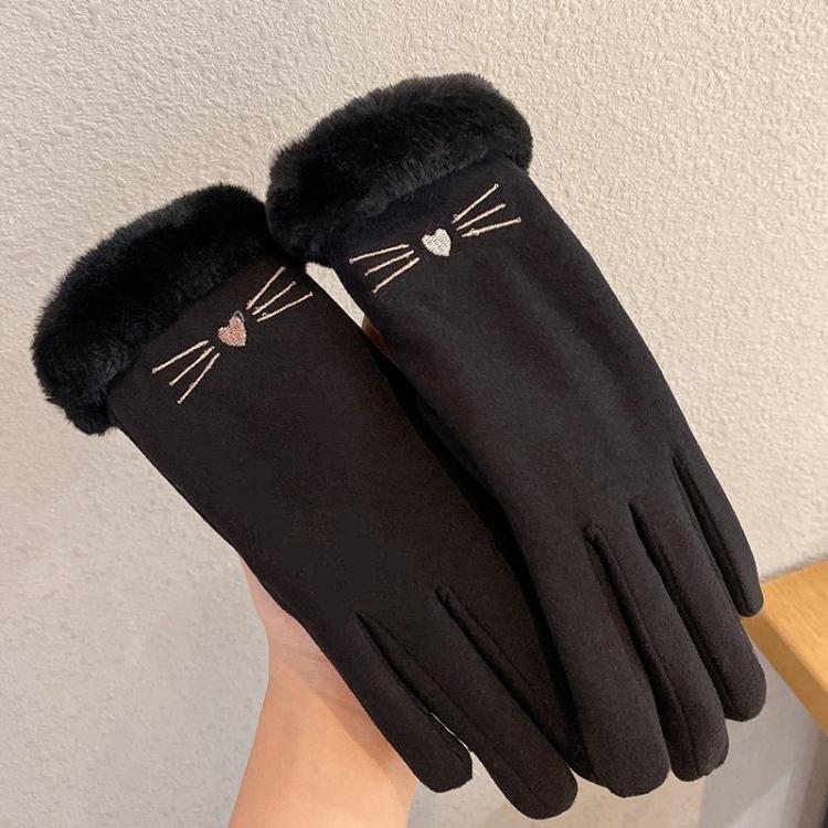 Luvas A56 Quentes com Ecrã Tátil, Veludo Grosso e Anti-frio para Ciclismo, A56 Preto, A56 Rosa, A56 Cinzento