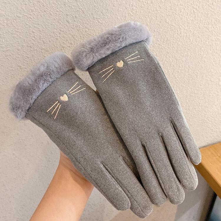 Luvas A56 Quentes com Ecrã Tátil, Veludo Grosso e Anti-frio para Ciclismo, A56 Preto, A56 Rosa, A56 Cinzento