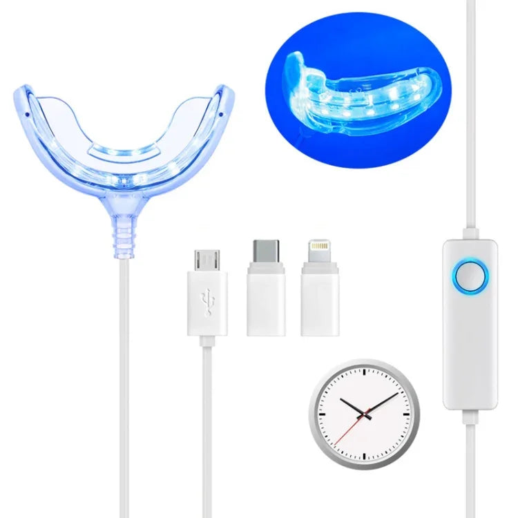 Dispositivo de Clareamento Dentário com 16 LEDs Temporizador de 25min Controlado por Fio, Controlado por Fio