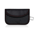 Estojo para Cartão RFID de Fibra de Carbono Bolsa de Blindagem de Sinal para Chave de Carro à Prova de Radiação, 10,5 x 6,5cm, 11,5 x 7,5cm