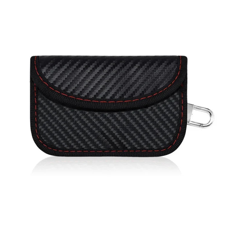 Estojo para Cartão RFID de Fibra de Carbono Bolsa de Blindagem de Sinal para Chave de Carro à Prova de Radiação, 10,5 x 6,5cm, 11,5 x 7,5cm
